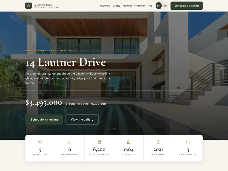 Single Property Listing - Landing page