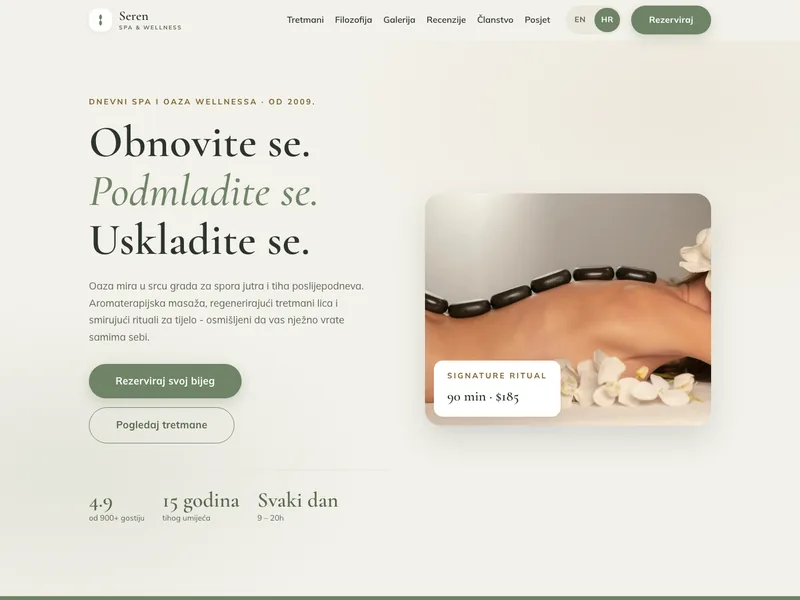 Beauty spa i wellness - Landing stranica