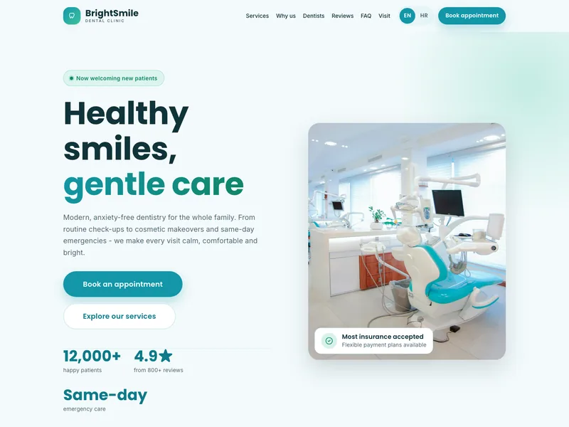 Dental Clinic - Landing page