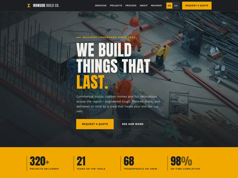 Construction Company - Landing page