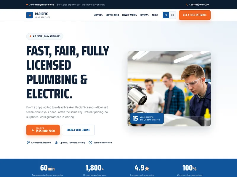 Home Services - Landing page