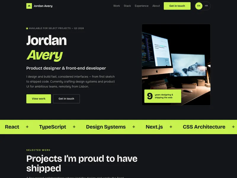 Personal Portfolio - Landing page