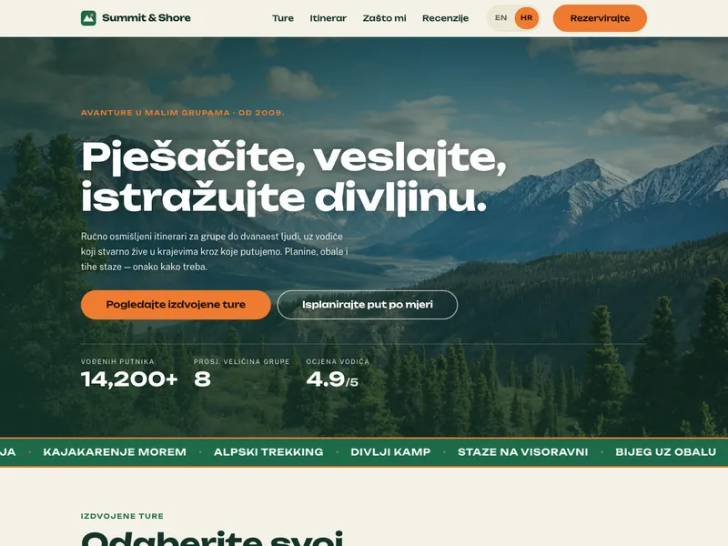 Turoperator - Landing stranica