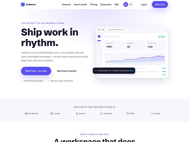 SaaS Product - Landing page