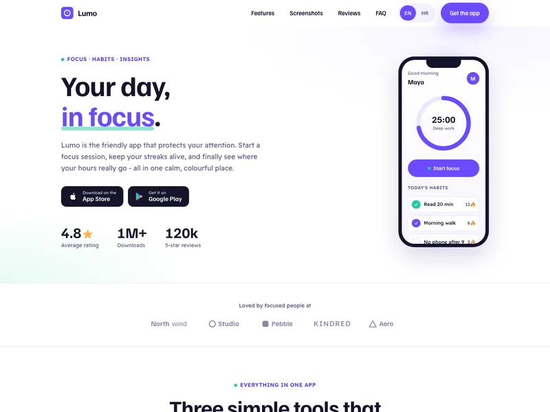 Mobile App Landing - Landing page