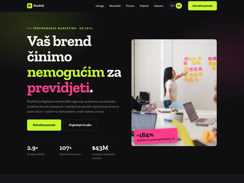 Agencija za digitalni marketing - Landing stranica