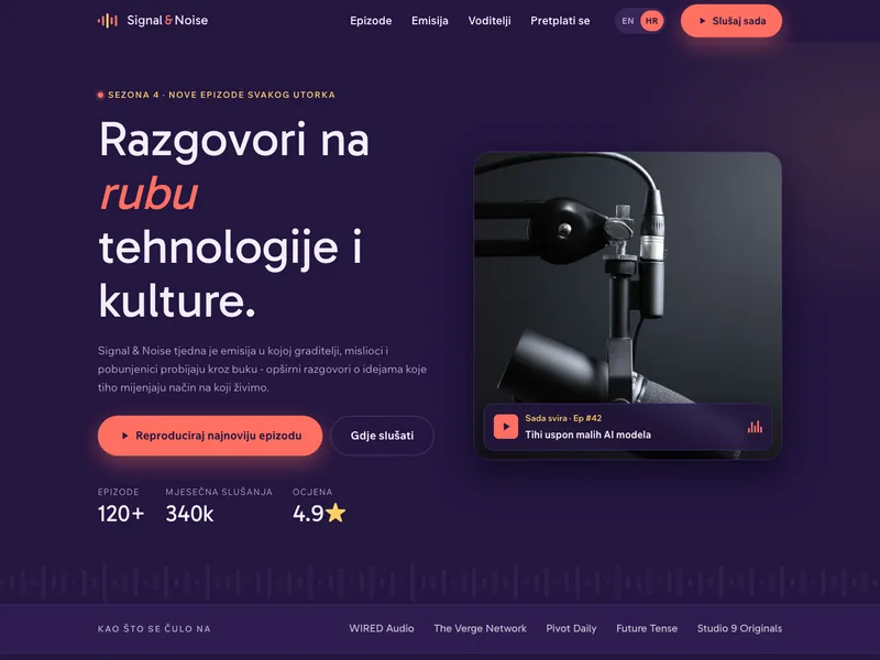 Podcast - Landing stranica