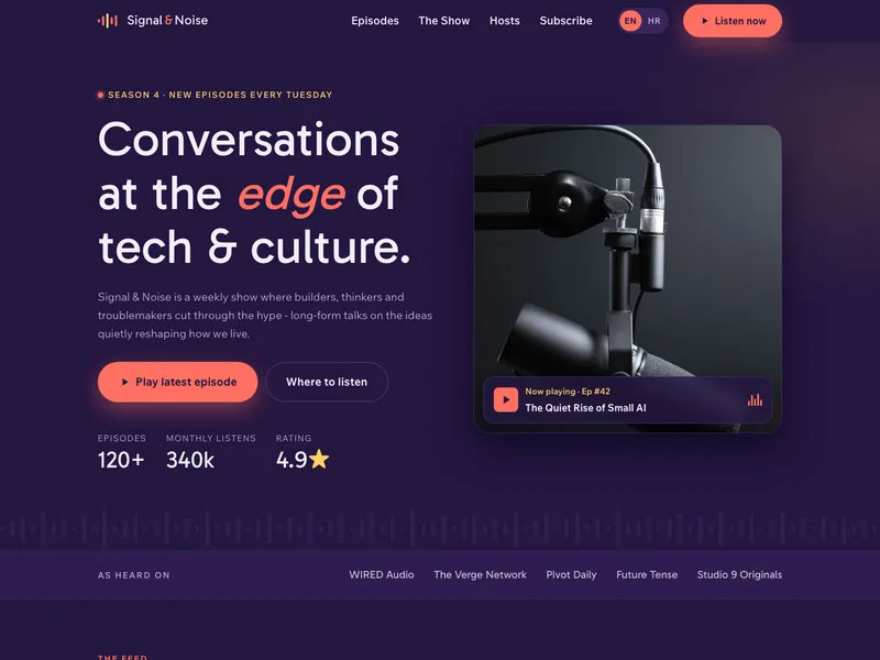 Podcast - Landing page