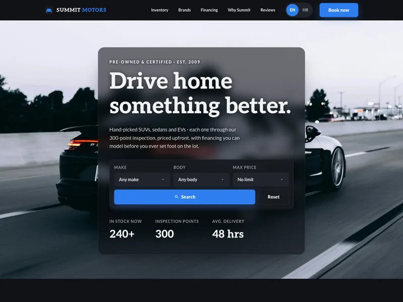 Car Dealership - Landing page