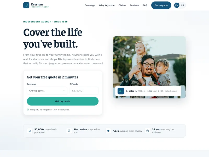 Insurance Agency - Landing page