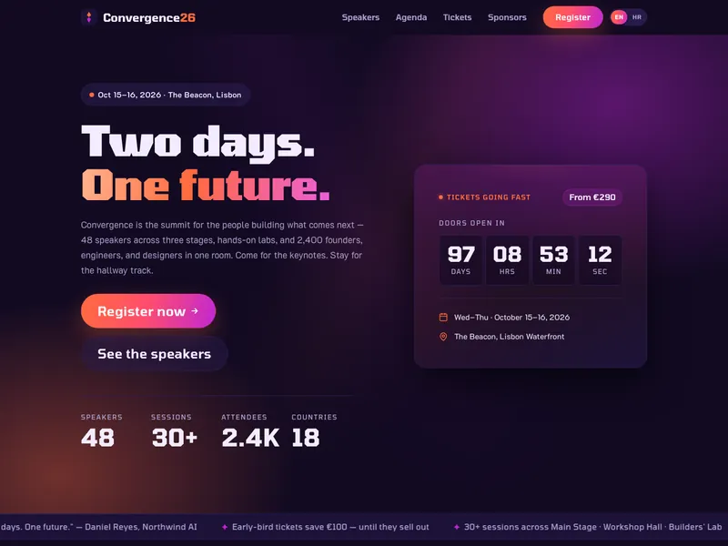 Conference / Summit - Landing page