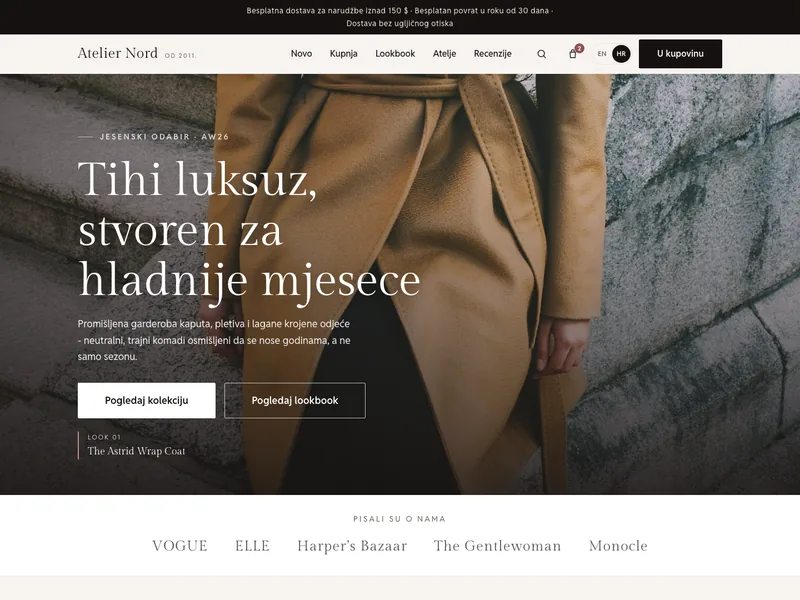 Modni butik - Landing stranica
