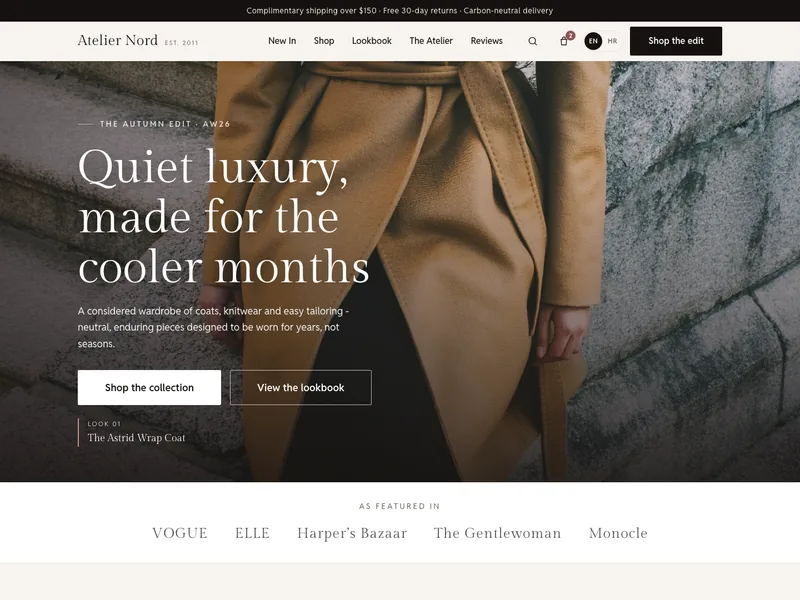 Fashion Boutique - Landing page