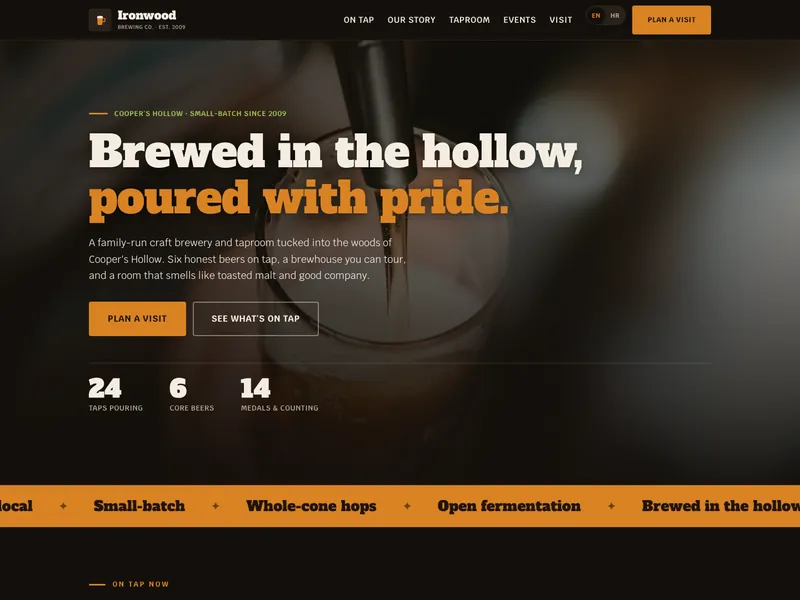 Craft Brewery - Landing page
