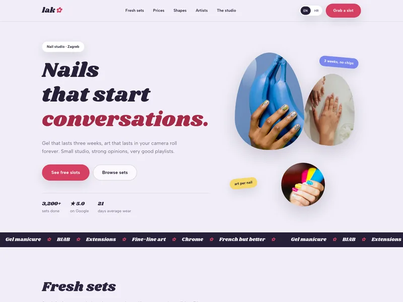 Nail Studio - Landing page