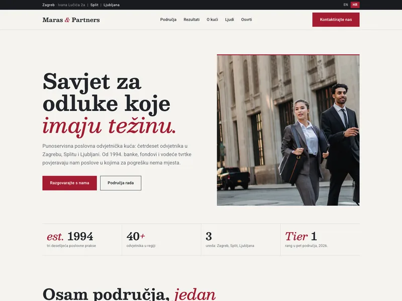 Poslovna odvjetnička kuća - Landing stranica