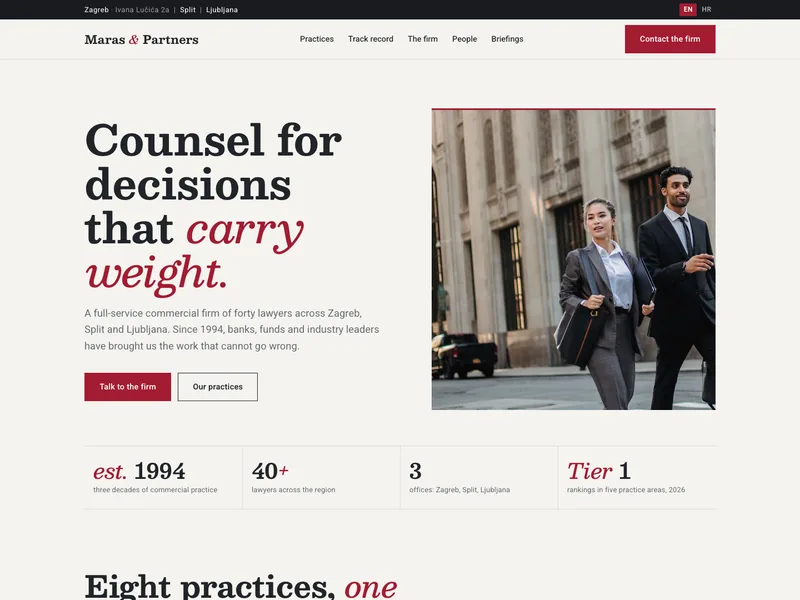 Corporate Law Firm - Landing page