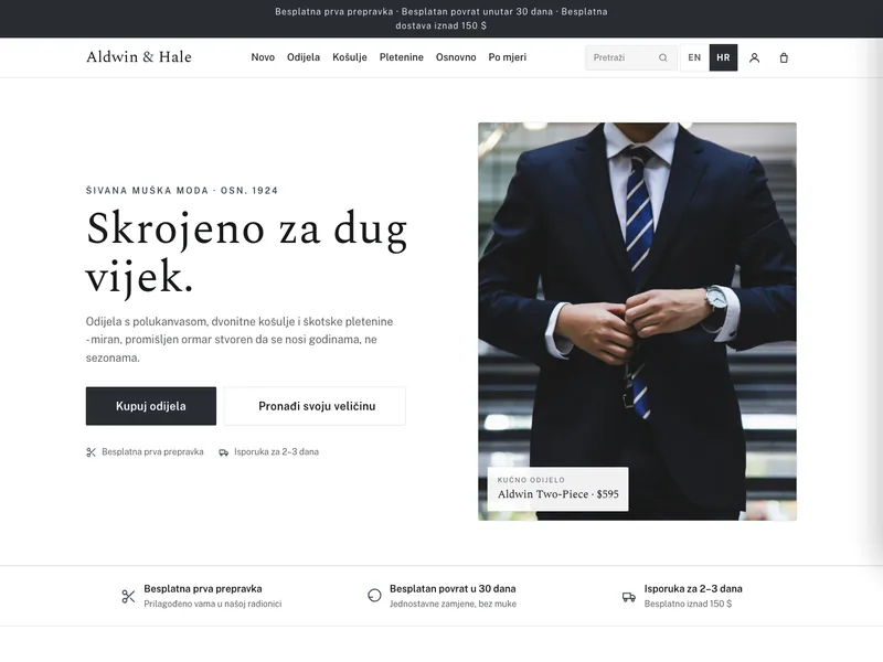 Muška krojena odjeća - Online trgovina