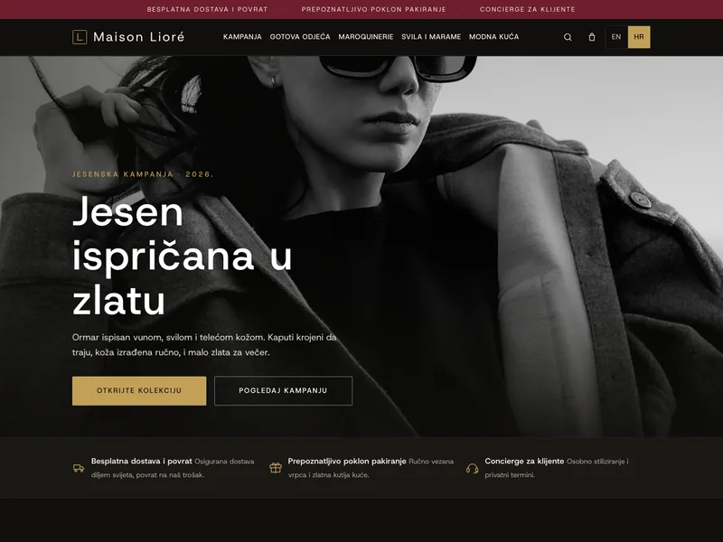 Luksuzna modna kuća - Online trgovina