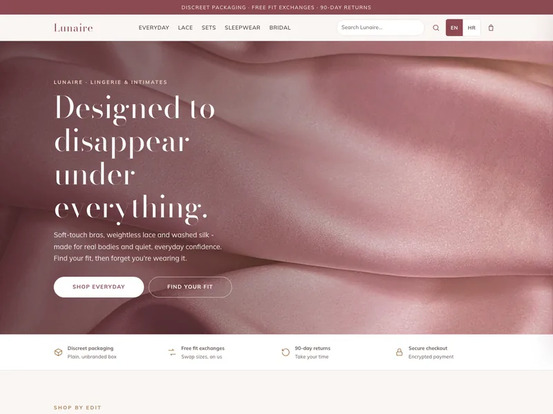 Lingerie & Intimates - Online store