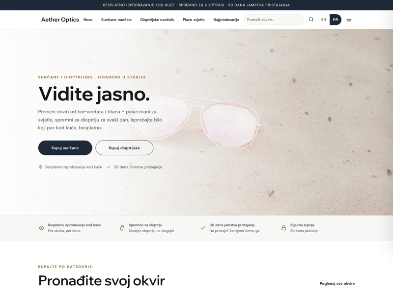 Naočale i sunčane naočale - Online trgovina
